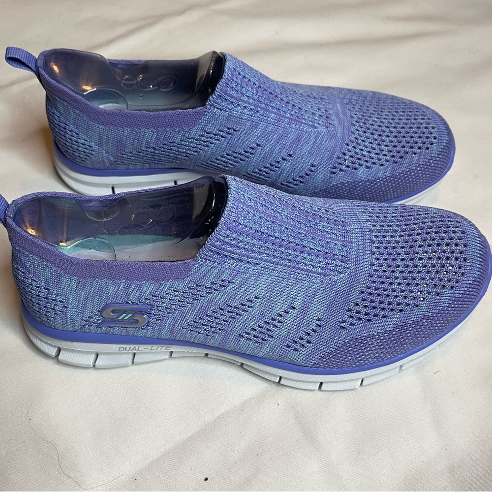 Skechers flex women’s Glider Stunner slip on sneakers - Picture 3 of 9
